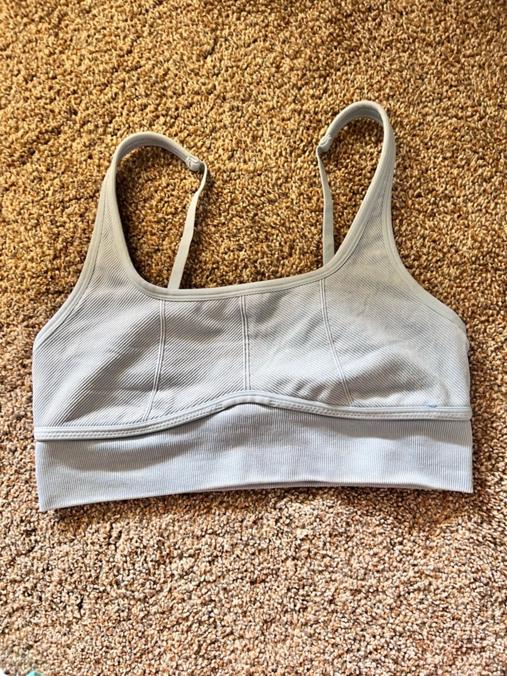 Yogalicious Light Gray Seamless Scoop Support Sports Bra